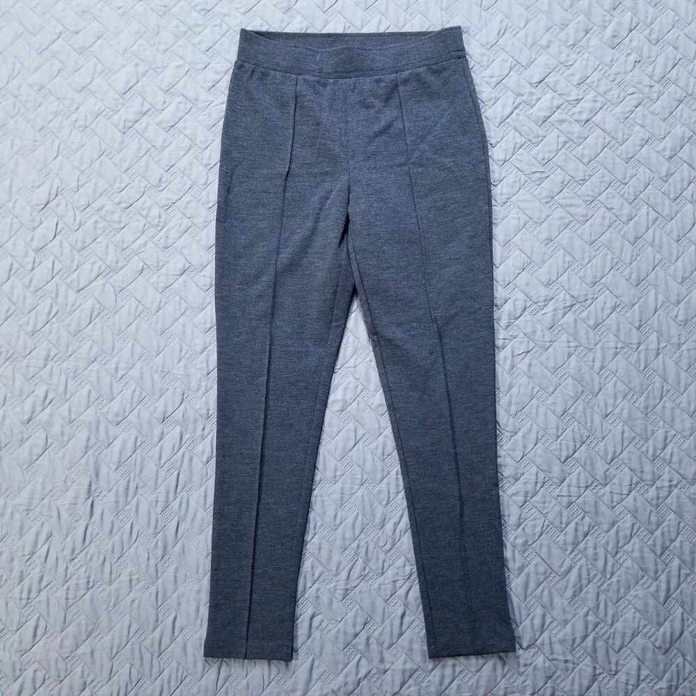 Lou & Grey Pull‎ On Black Stretch Ankle Leggings Pants Sz M Elastic Waist Skinny